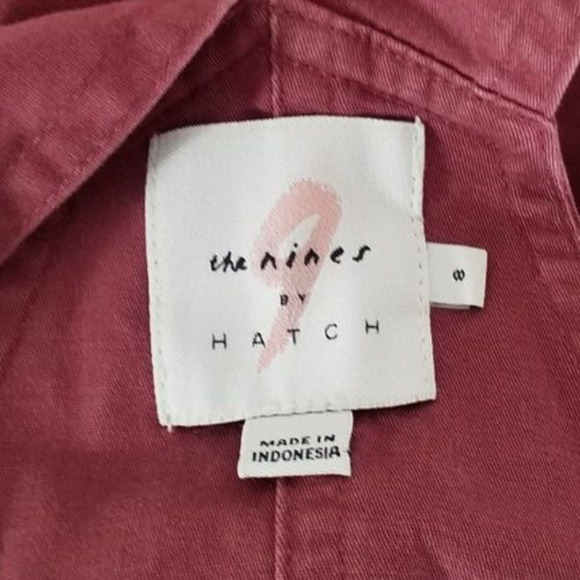 The Nines by Hatch Womens Overalls Pants Pockets Red Maternity Racerback Size 8 - Picture 5 of 7